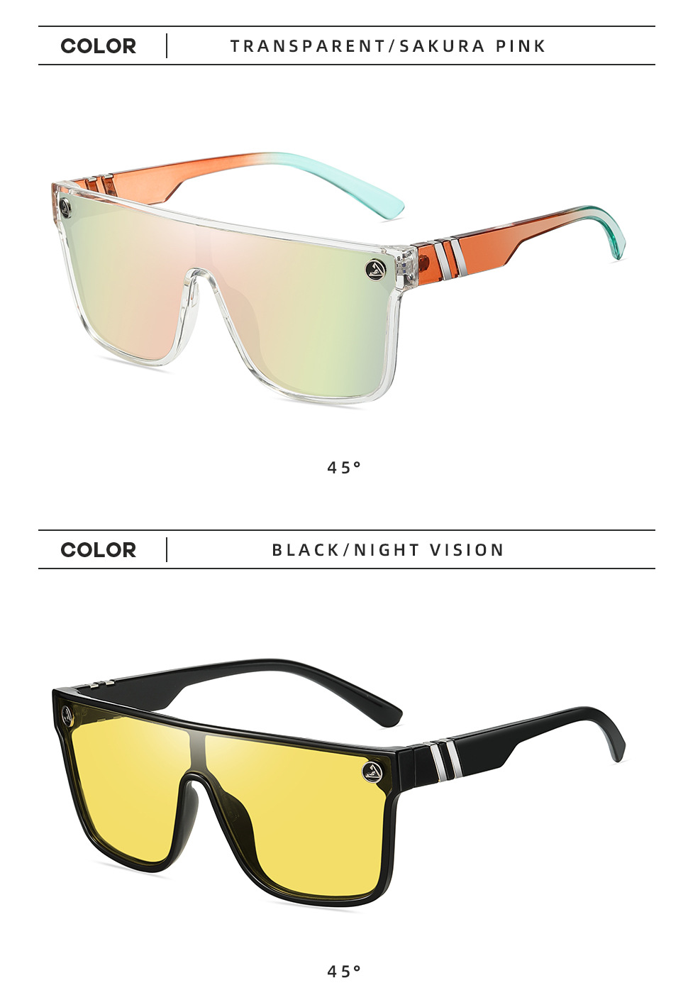 Retro Streetwear Geometric Tac Square Full Frame Men's Sunglasses display picture 2