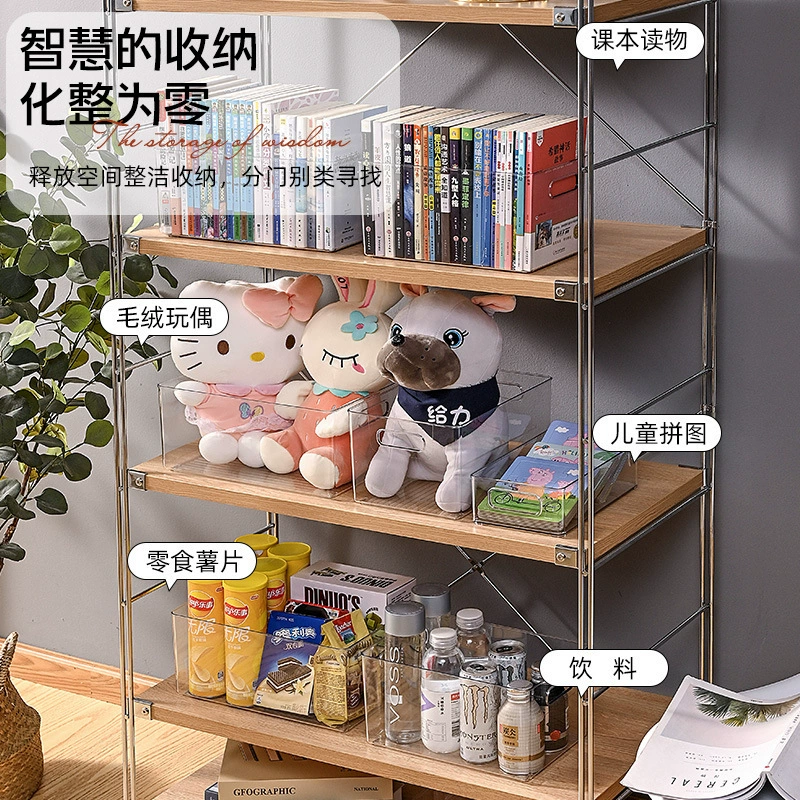 PET transparent storage box, clear plastic organizer for fridge & desktop, multiple sizes