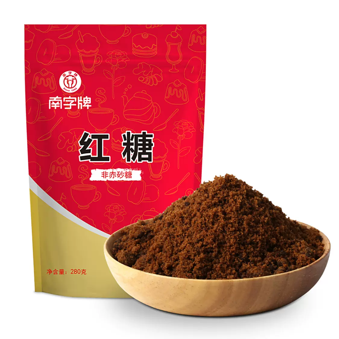南字牌280g红糖粉纯正国标食品级经期产妇老红糖小包团购批发红糖