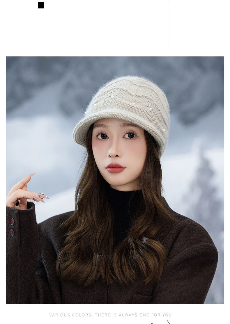 Damen-Bucket-Jacke im koreanischen Stil, vielseitig, perlenbesetzt, dick gestrickt, Herbst-Winter-Mode, lässig, winddicht, warm, hochwertig_voghion.com