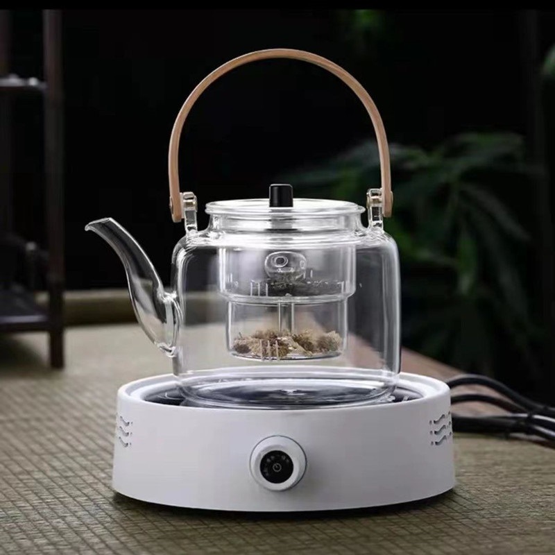 Tetera de vidrio caldera cuarta generación cocina integrada olla juego té traje cerámica eléctrica olla especial haz