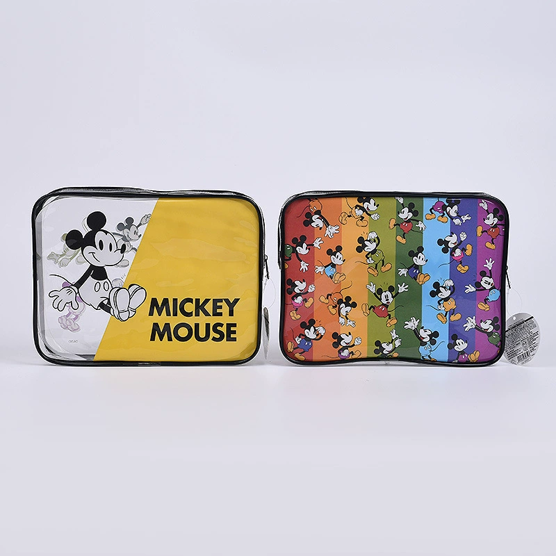 Сумка для туалетных принадлежностей из ПВХ портативная косметичка водостойкая большая емкость цветная печать прозрачная дорожная Портативная сумка для хранения