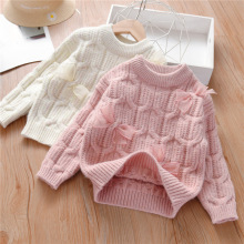 女童毛衣加厚秋冬季2025新款儿童厚款洋气套头针织衫一件代发批发