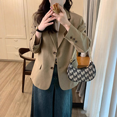 西装外套女2025新款韩版春秋小个子宽松休闲感西服上衣百搭时尚新