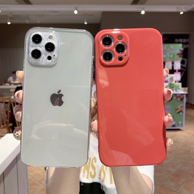 Straight edge apply 12Pro Scrub All inclusive Smooth 1.5mm electroplate nova7 Soft shell apple 12 Mobile phone shell