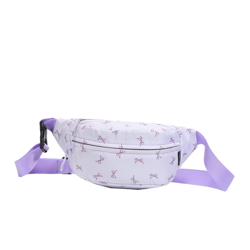 Pequeño fresco lindo bolso de pecho de arco impresión extranjera mochila de bebé 2025 comercio exterior transfronterizo bolso de cintura de niños