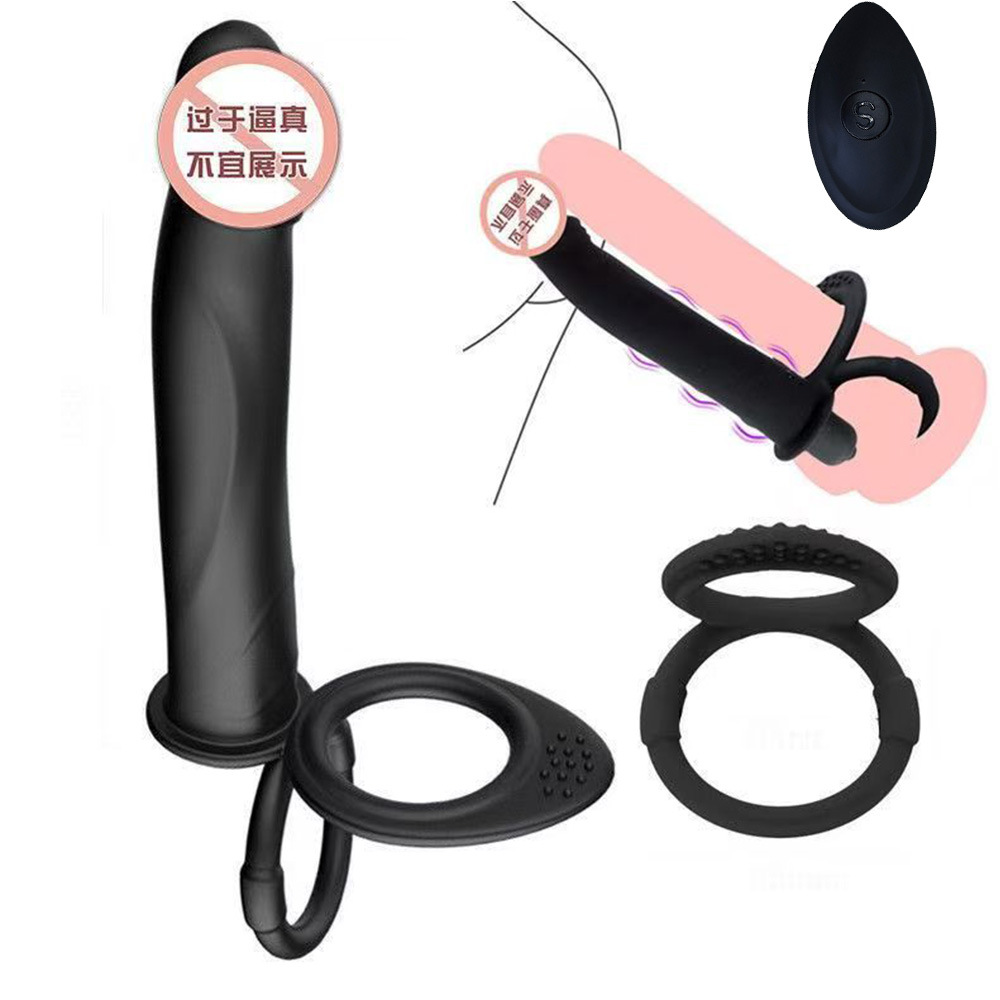 Dual-Ring Silicone Wearable Anal Plug with Remote-Controlled Vibrating Lock Ring — detail image 5
