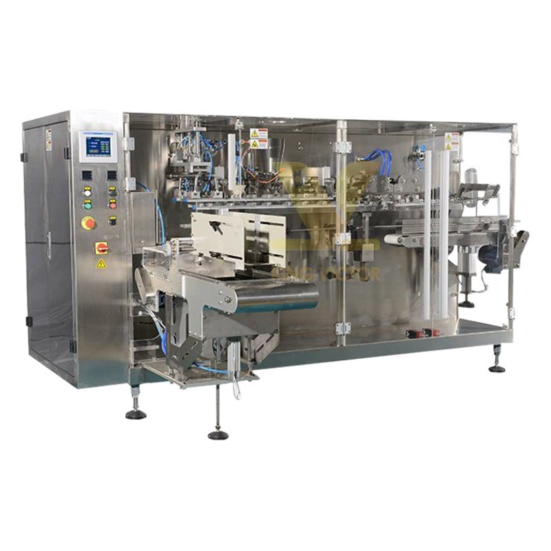 Машина сока чернослива машины упаковки напитка сока сумки полноавтоматической двух-головы жидкостной горизонтальной питаясь в форме особенн