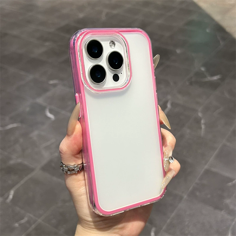 Чехол для Apple 16 Pro Max, матовая текстура, два в одном, контрастные цвета, противоударный, защитный чехол для iPhone 15, 14