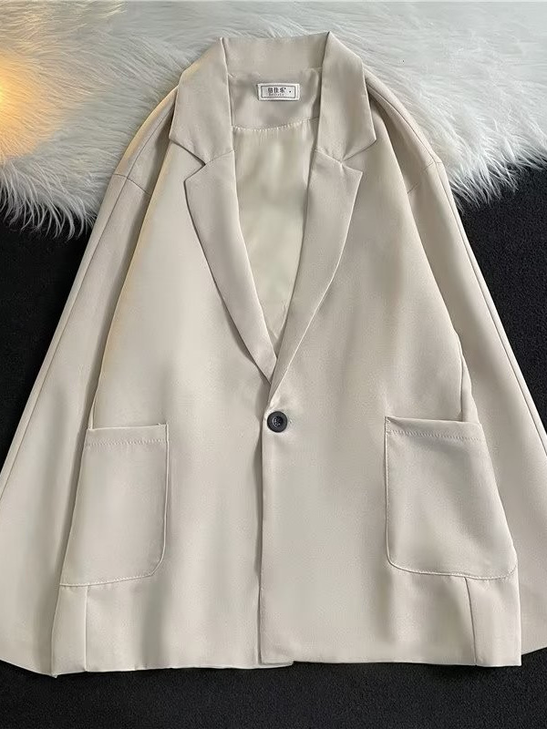 2024 chaqueta de traje para hombres a principios de la primavera nuevo estilo suelto, delgado y de alta gama, temperamento casual, sentido del diseño chic, traje pequeño