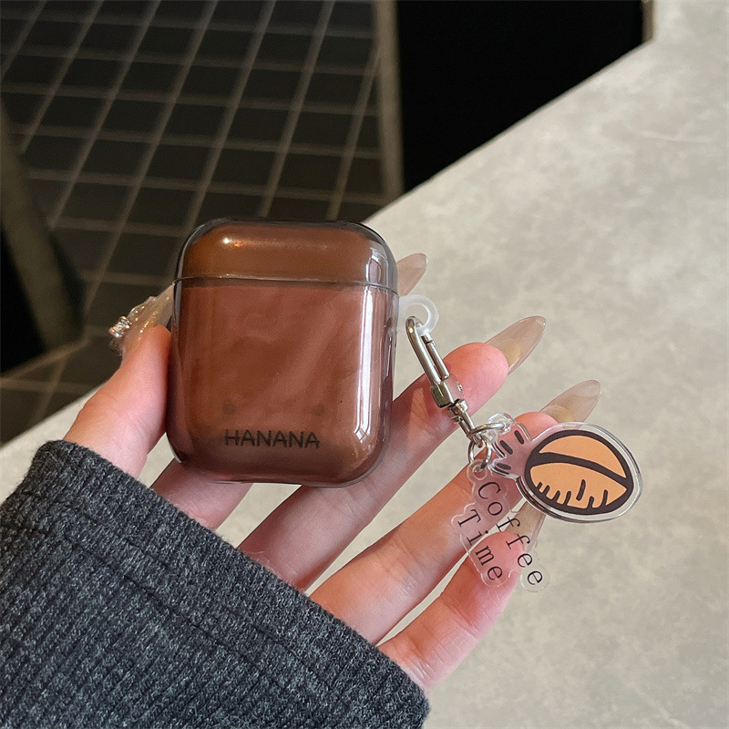 美ラード茶色ぼかしコーヒー豆適用Airpods4/3イヤホン保護ケース2pro二三世代大衆|undefined