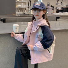 女童冲锋衣外套秋装2025新款女孩三合一可拆卸摇粒绒加厚儿童秋冬