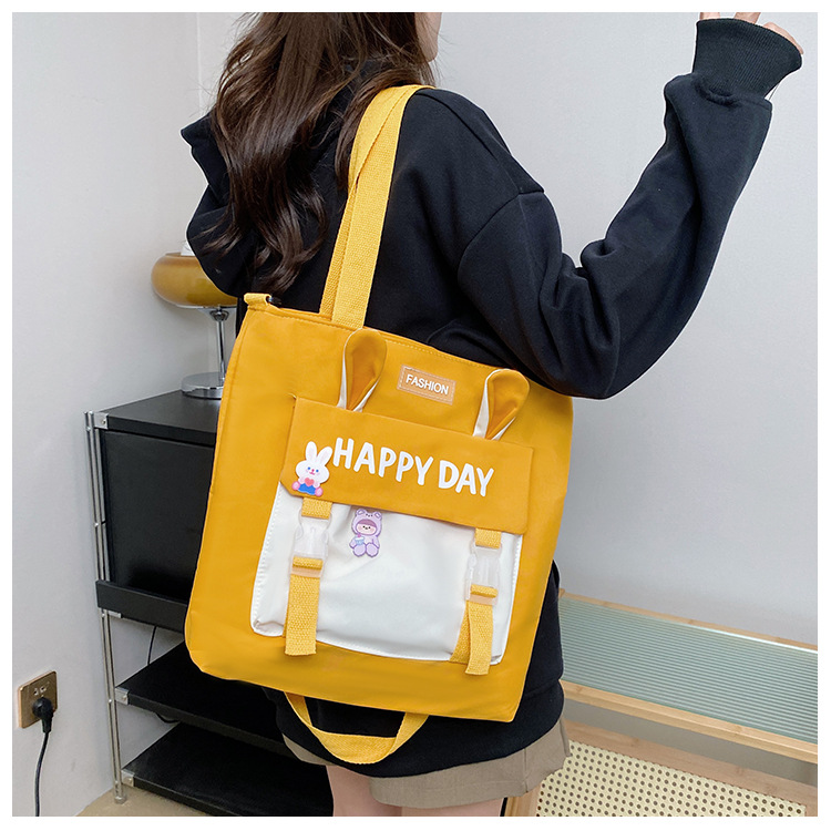 Large-capacity file bag, primary school student handbag that can be carried on one shoulder, book bag for girls with high appearance standards, homework books and test papers bag undefined