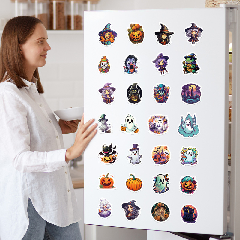 50/100枚のハロウィンのステッカーは携帯電話のコップの防水の装飾を包んで子供のdiyの手帳のステッカーを貼って卸売りします。|undefined
