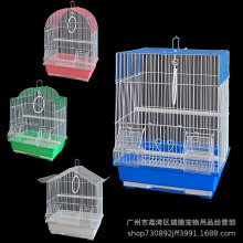 鸟笼批发中小型铁丝鸟笼鹦鹉文鸟珍珠鸟笼子中号笼子景观别墅鸟笼