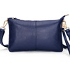 Fashionable thin leather shoulder bag, small clutch bag, cowhide, genuine leather