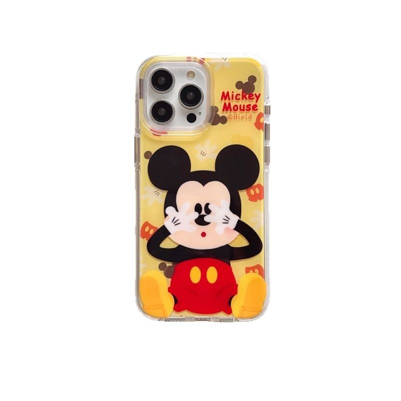 Divertido y lindo cubriéndose la cara Mickey para iphone15 funda para teléfono móvil 16ProMax Apple 14 tridimensional 13 dibujos animados 16