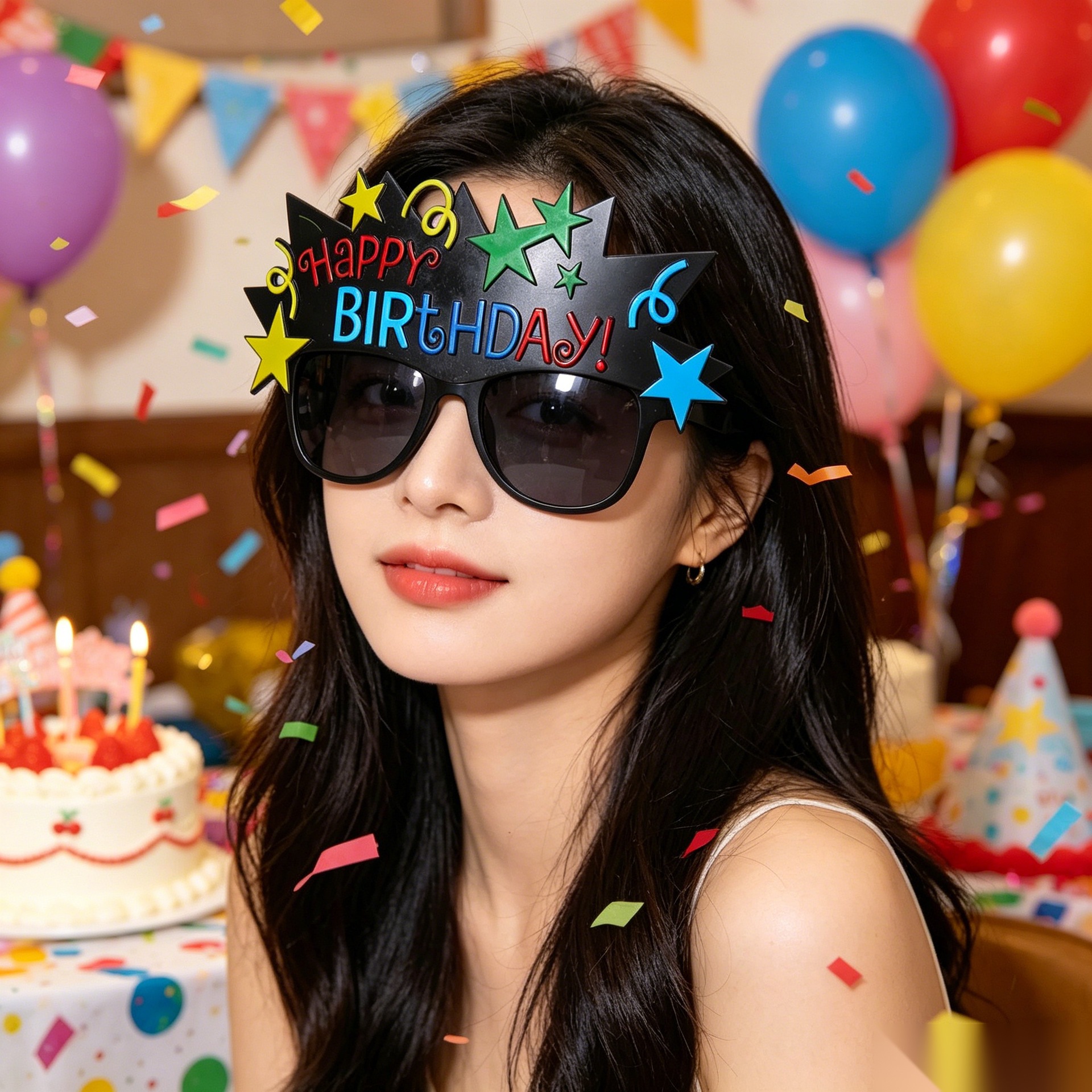 Cumpleaños temático fiesta gafas extrañas feliz cumpleaños pastel vela gafas de diseño de cumpleaños accesorios de fotos