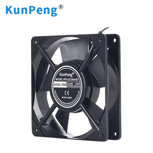 Factory direct sales 12cm fan 220v industrial equipment 12025 fan ball cabinet 110v cooling fan