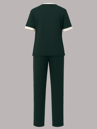 Damen Loungewear Set T-shirt Mit High-waist Hose Für Freizeit_voghion.com