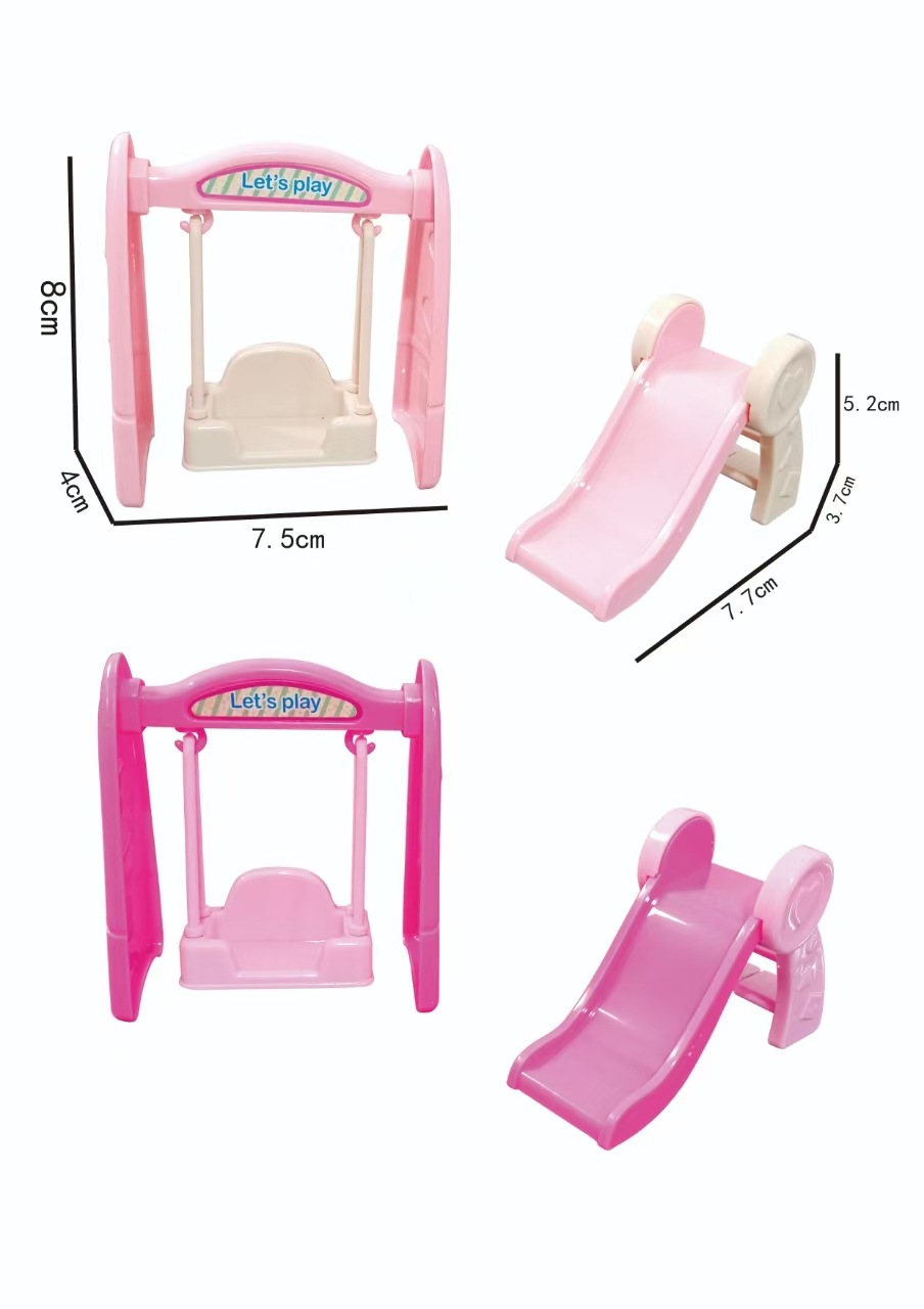 Miniature pet swing diapositivas casa de muñecas gran ventana de perro interactiva casa de juguetes de comercio electrónico fuente de productos