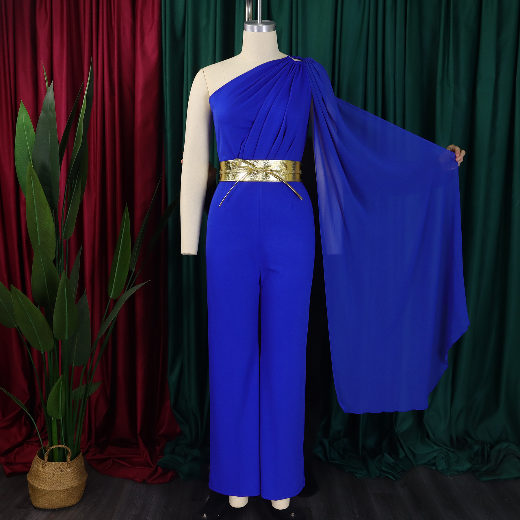 595g Weight Asymmetrical Sleeve Sleeve Length Full Length Pants Length Spandex, Polyester Fabric Type High Waist Waist Line Jumpsuits Pants Type Stretchy Elasticity Bodysuits Tops Type Holiday, Cocktail Party Occasion Slim Fit Type Solid Color Pattern Summer, Spring Season Women's Gender Sexy, Streetwear Style Women's Holiday Cocktail Party Bodysuits Sexy Streetwear Solid Color Full Length Jumpsuits 32
