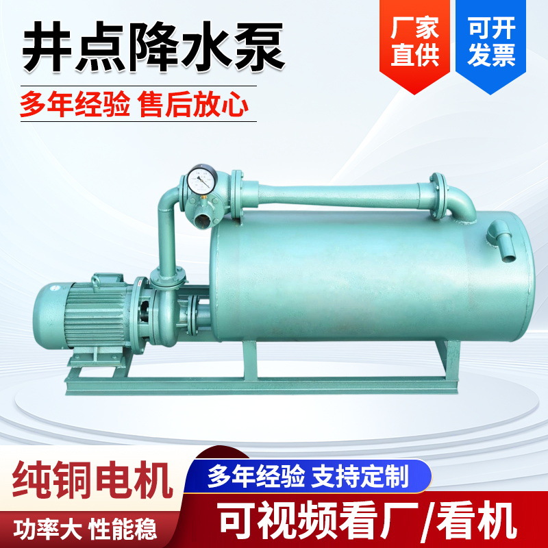 水环真空泵铸铁不锈钢9千瓦真空井点降水泵制药造纸厂真空设备