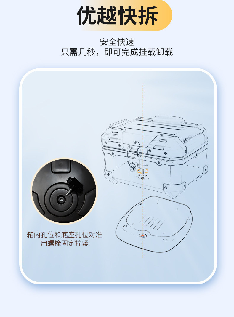 Wanlihao is suitable for B2 Maverick B200 electric vehicle tail box, motorcycle trunk, universal battery, non-aluminum alloy