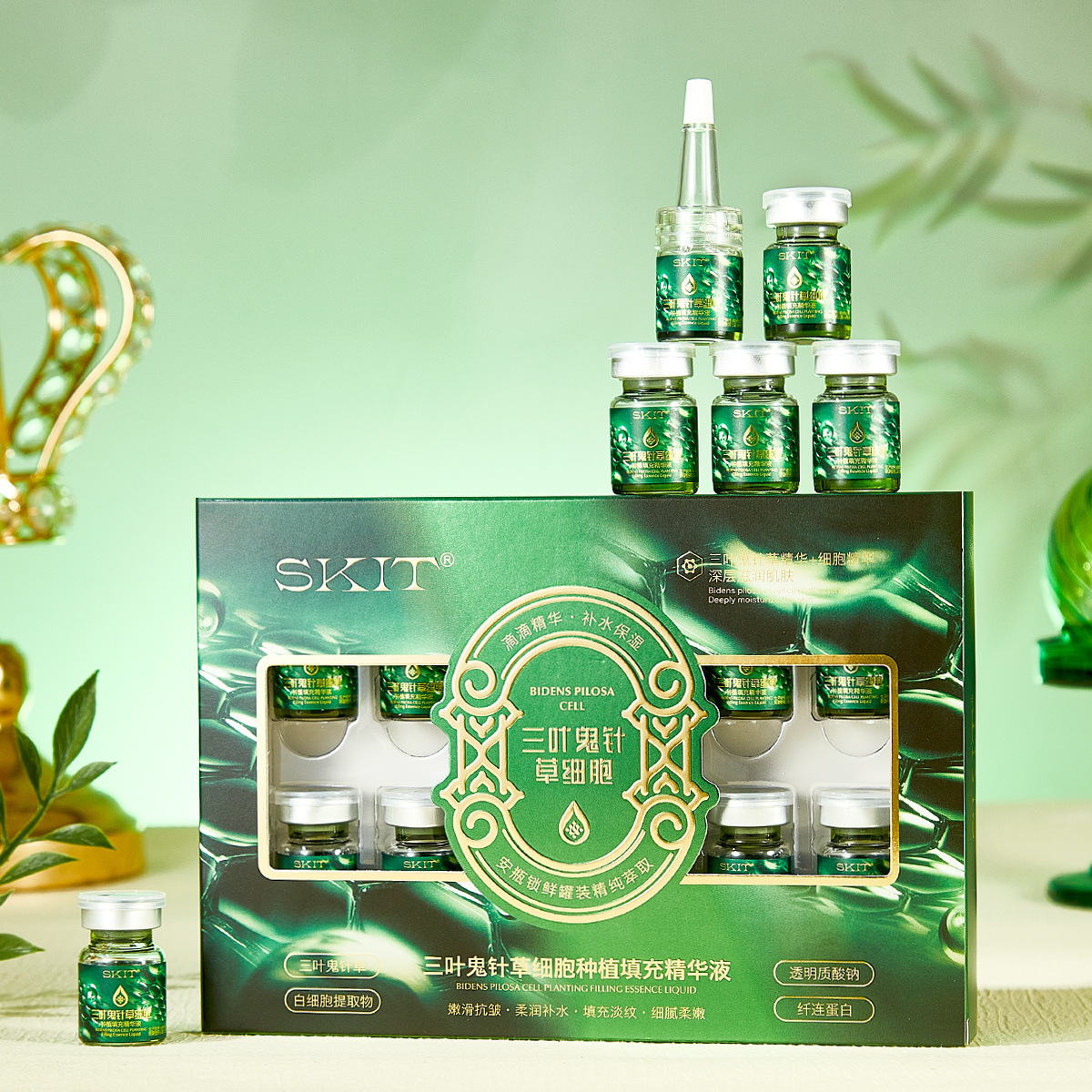 Suero Facial Antiarrugas Reafirmante Hidratante e Iluminadora para Cuidado Facial