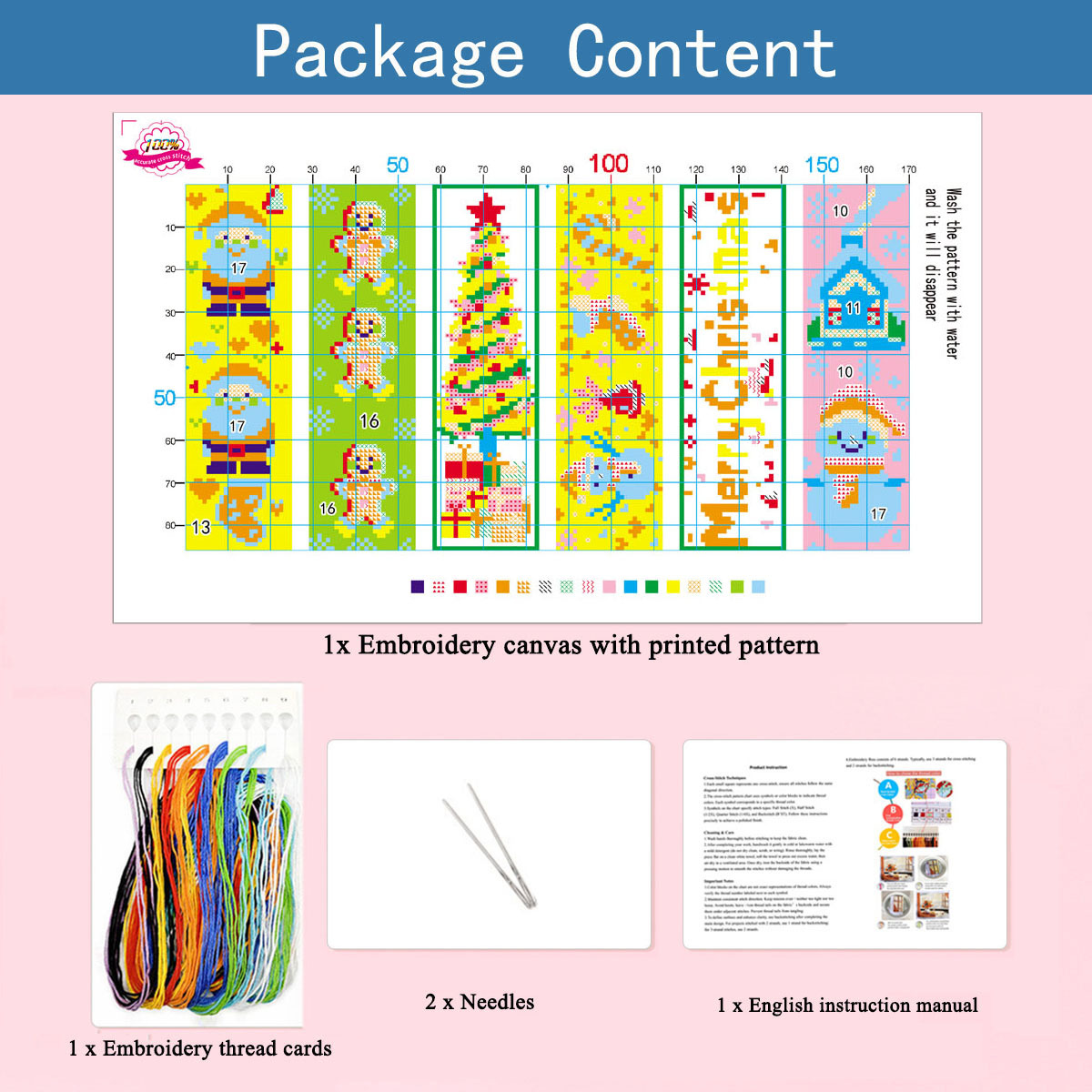 Marcapáginas Navideño de Edición Limitada, Bordado a Mano de Alta Gama, Regalo Práctico, Edición en Inglés, Cultural y Creativo