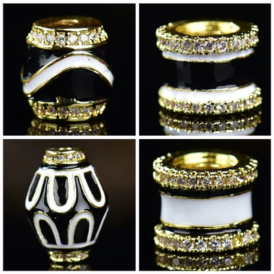 Agate Inlaid Beads for Crafts, Buddhist: Zərgərlik ara hissələri
