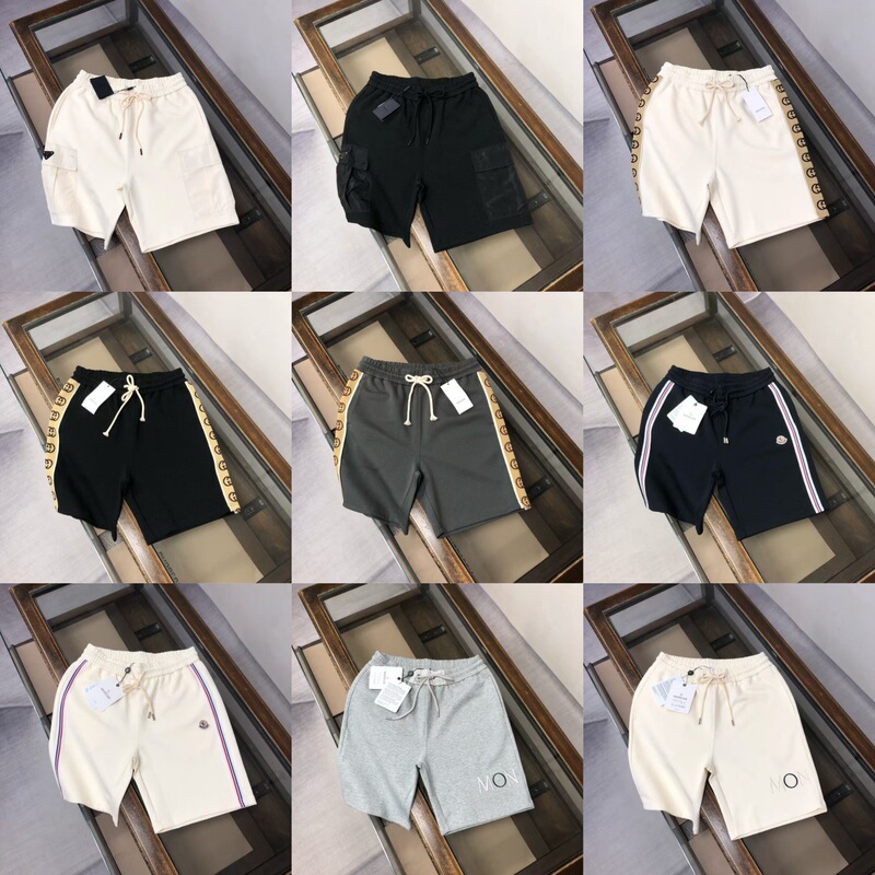 High-End Version of Casual Pants with Monogram Letter Print, m Brand Pocket Shorts, Elastic Waist Sports Shorts High-End Version of Casual Pants with Monogram Letter Print, m Brand Pocket Shorts, Elastic Waist Sports Shorts