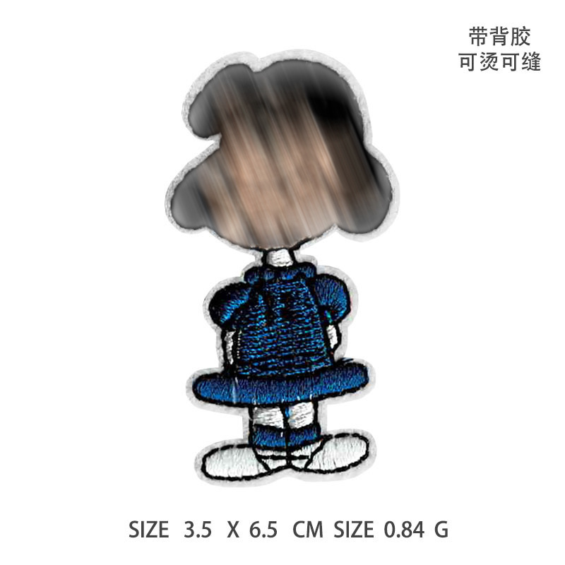 6.5cm 스누피 친구 블루 원피스 여자 싱글 그림 10 비트