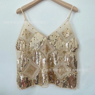 Summer sexy top with cups, short vest, V-neckline, western style