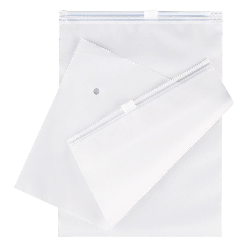 Матовый пакет на молнии, горизонтальная версия, из CPE, герметичный, для упаковки нижнего белья и одежды, прозрачный самозаклеивающийся пакет из ПЭ для одежды