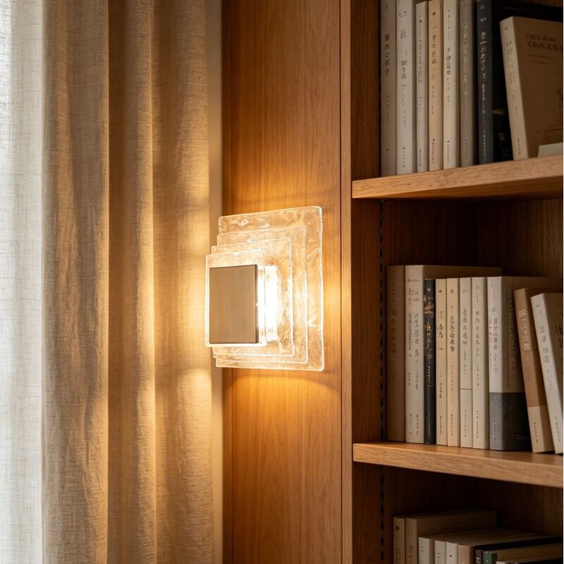 Mazega Murano glass art wall lamp, suitable for medieval bedrooms, bedside tables, staircases, and living rooms; square wall-mounted lamp Mazega Murano glass art wall lamp, suitable for medieval bedrooms, bedside tables, staircases, and living rooms; square wall-mounted lamp