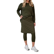 Y 26547 Long Sleeve Round Neck T-Shirt Dress ����Բ������ȹ