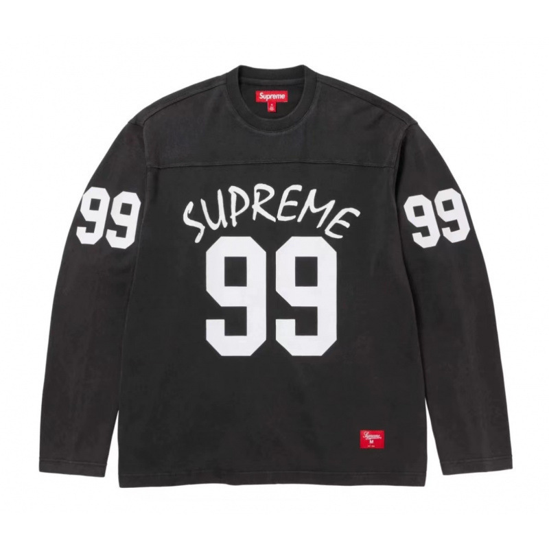E571 Supreme24 99 L/S FOOTBALL TOP 长袖T黑色