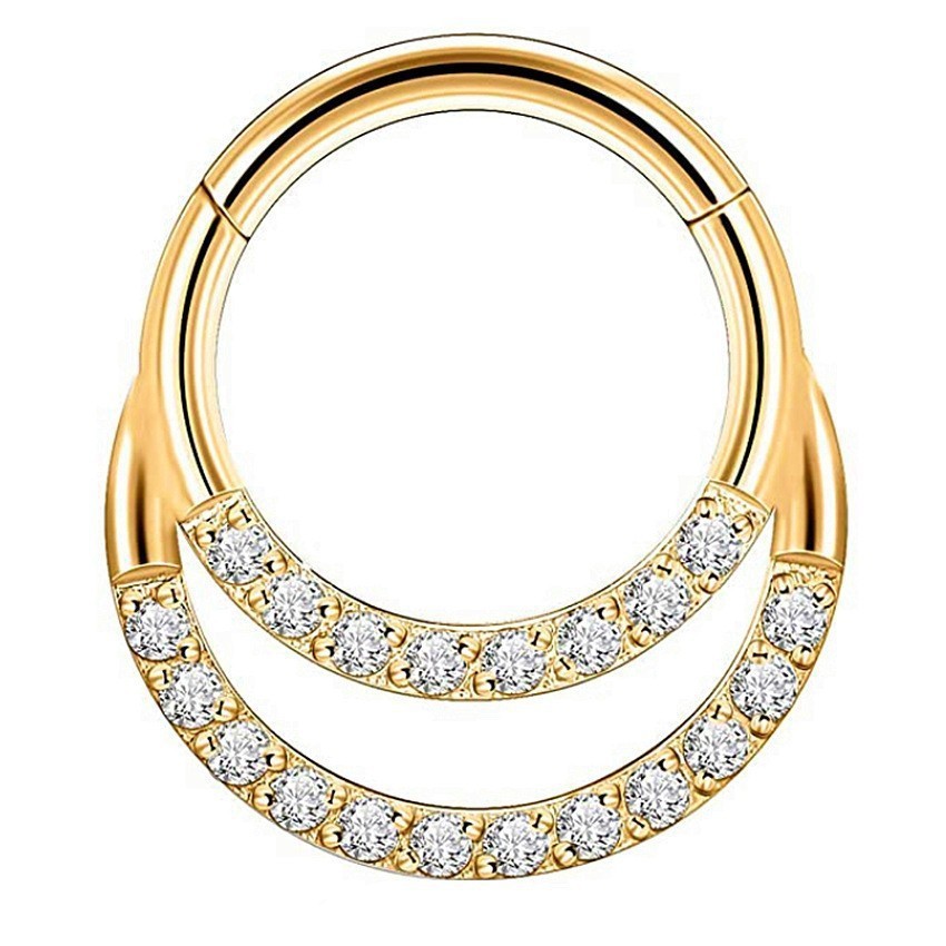Nose piercing stainless steel, zirconium, earrings