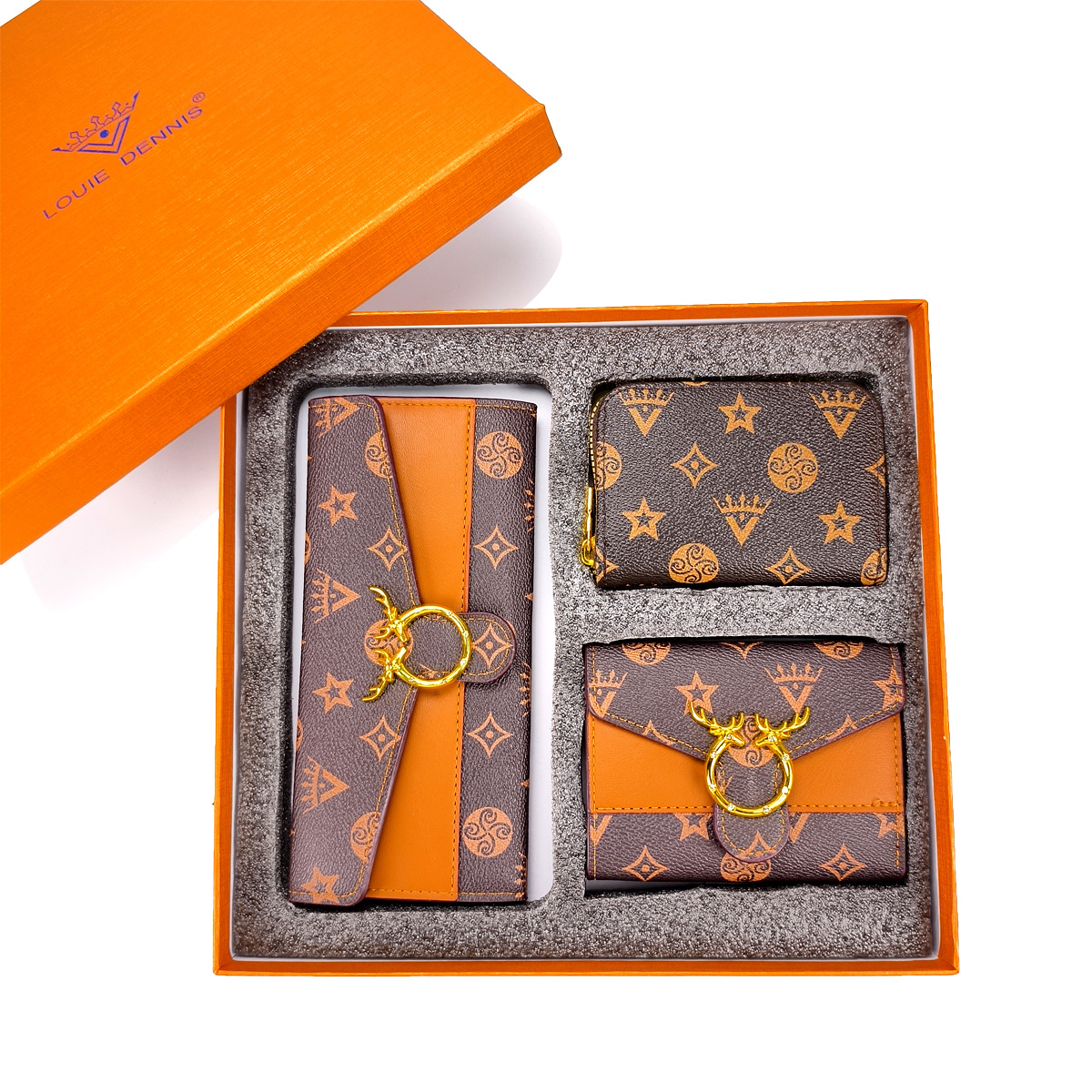 2025新型三点セットギフトボックス財布カバンセット素敵ギフトボックスレディース財布