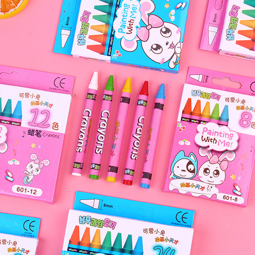 Cartoon boxed oil pastels 36 colors children's crayons hexagonal rod color painting drawing pen kindergarten graffiti crayons