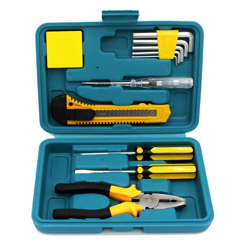 Regalo conjunto de herramientas de hardware pequeño 12-piece combinación hogar Caja de Herramientas 11 piezas traje electricista Caja de Herramientas 8012A