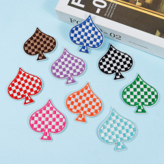 クロスボーダーのチェス盤のスペードの刺繍の布は装飾を貼って縫うことを免除します。
