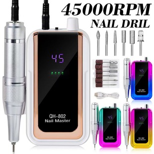 Cross-Border Popular 802 Nail Polisher New Colorful Nail Surface Polisher Portable Nail Polisher Set