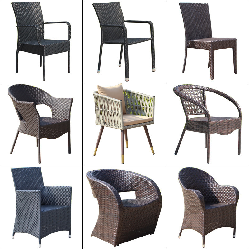 Sillas de caña al aire libre balcón terraza sillas de caña jardín al aire libre ocio comedor de té café mesas y sillas