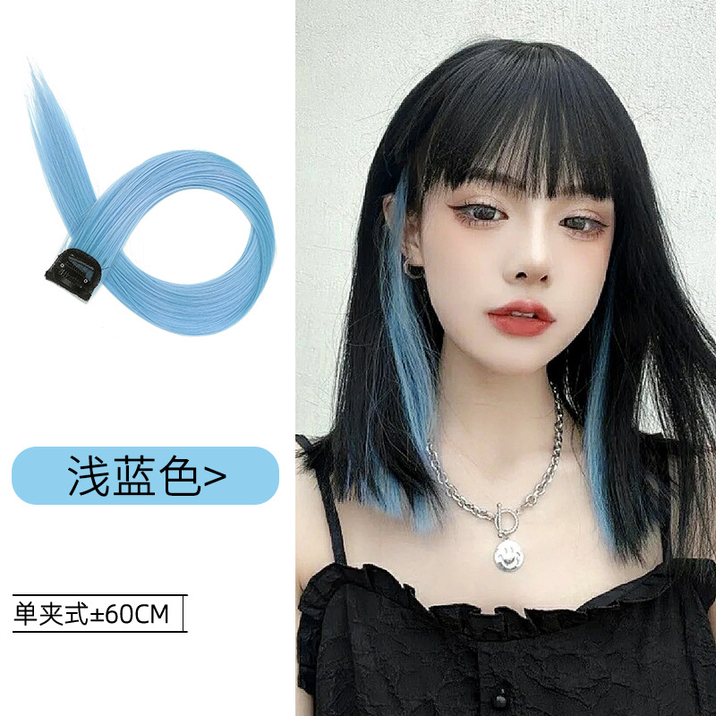 Colgante de oreja pieza de teñido de cabello resaltado pieza de peluca degradado color de cabello colgante de oreja teñido extensión de cabello sin costuras color pieza de cabello peluca mujer cabello largo