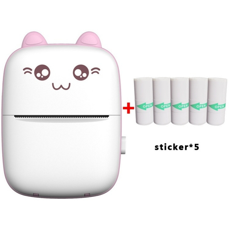 야옹 화이트/핑크【+5롤 스티커】