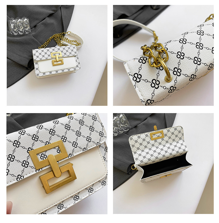 High-end texture, retro single-shoulder women's 2024 autumn new trendy and versatile chain crossbody small square bag undefined