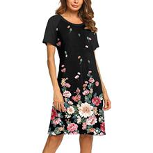 F 71379 Floral print crew neck midi dress ����ӡ��Բ���г���