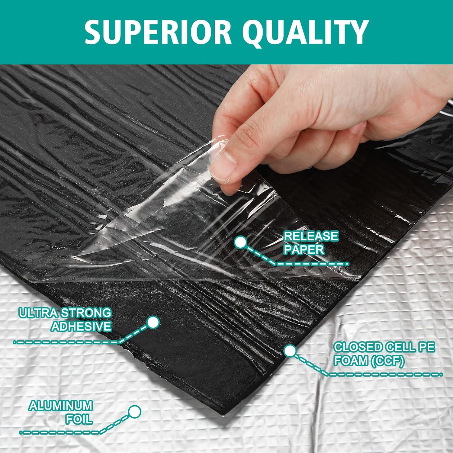 In-Stock Cross-Border Car Insulation and Soundproofing Pads, Noise Reduction Self-Adhesive Foam Insulation Soundproof Cotton, Shock-Absorbing Pads, Sound-Absorbing Materials